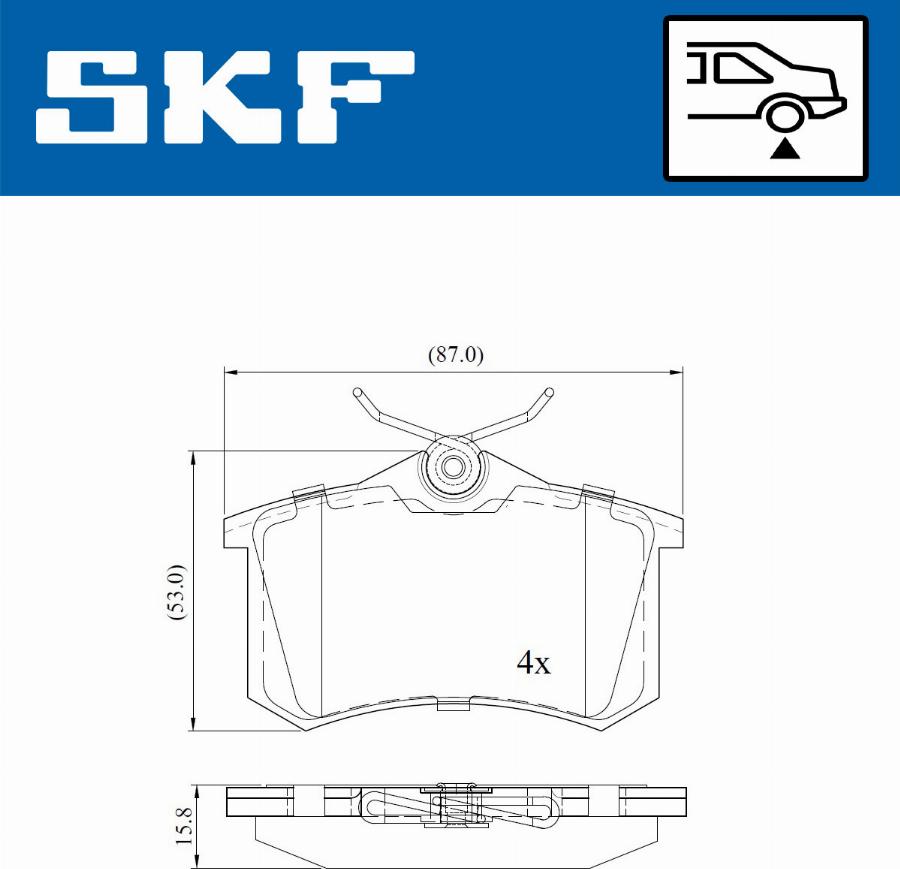SKF VKBP 90047 - Kit pastiglie freno, Freno a disco www.autoricambit.com