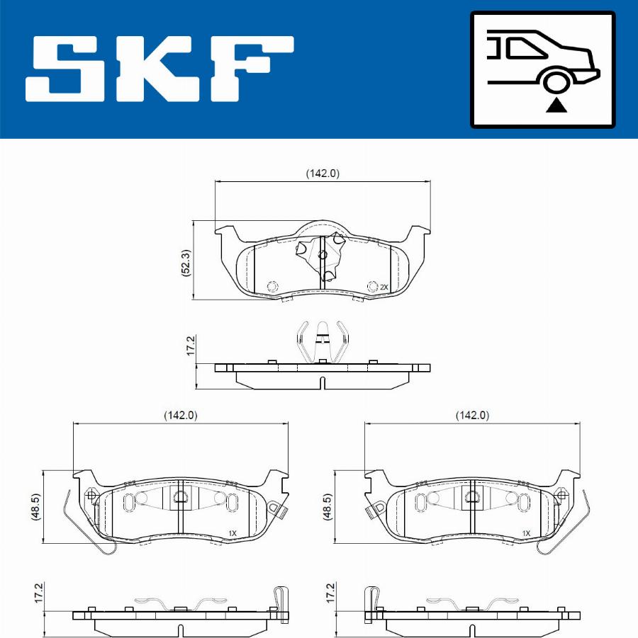 SKF VKBP 90824 A - Kit pastiglie freno, Freno a disco www.autoricambit.com