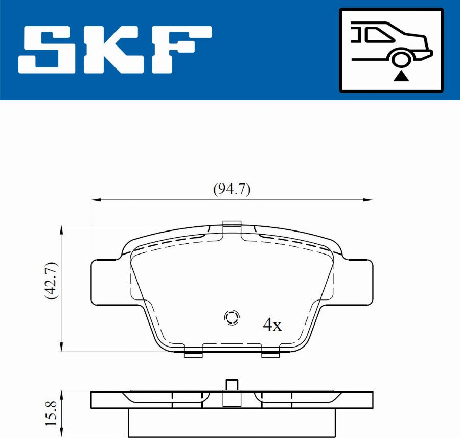 SKF VKBP 90315 - Kit pastiglie freno, Freno a disco www.autoricambit.com