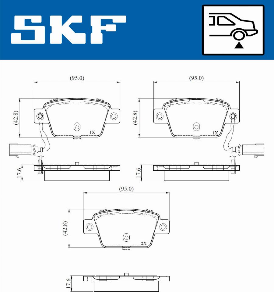 SKF VKBP 90767 E - Kit pastiglie freno, Freno a disco www.autoricambit.com
