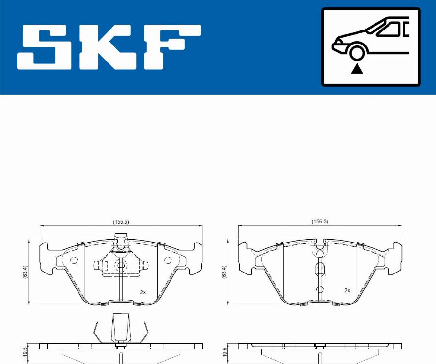 SKF VKBP 80926 - Kit pastiglie freno, Freno a disco www.autoricambit.com