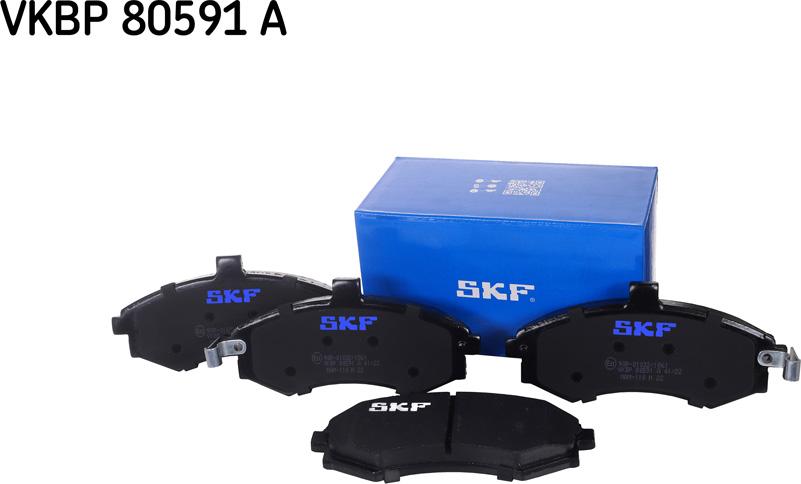 SKF VKBP 80591 A - Kit pastiglie freno, Freno a disco www.autoricambit.com