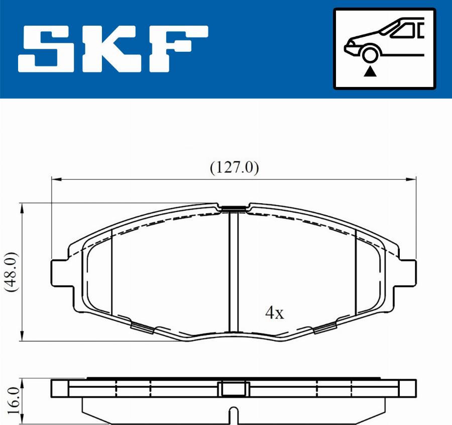 SKF VKBP 80532 - Kit pastiglie freno, Freno a disco www.autoricambit.com