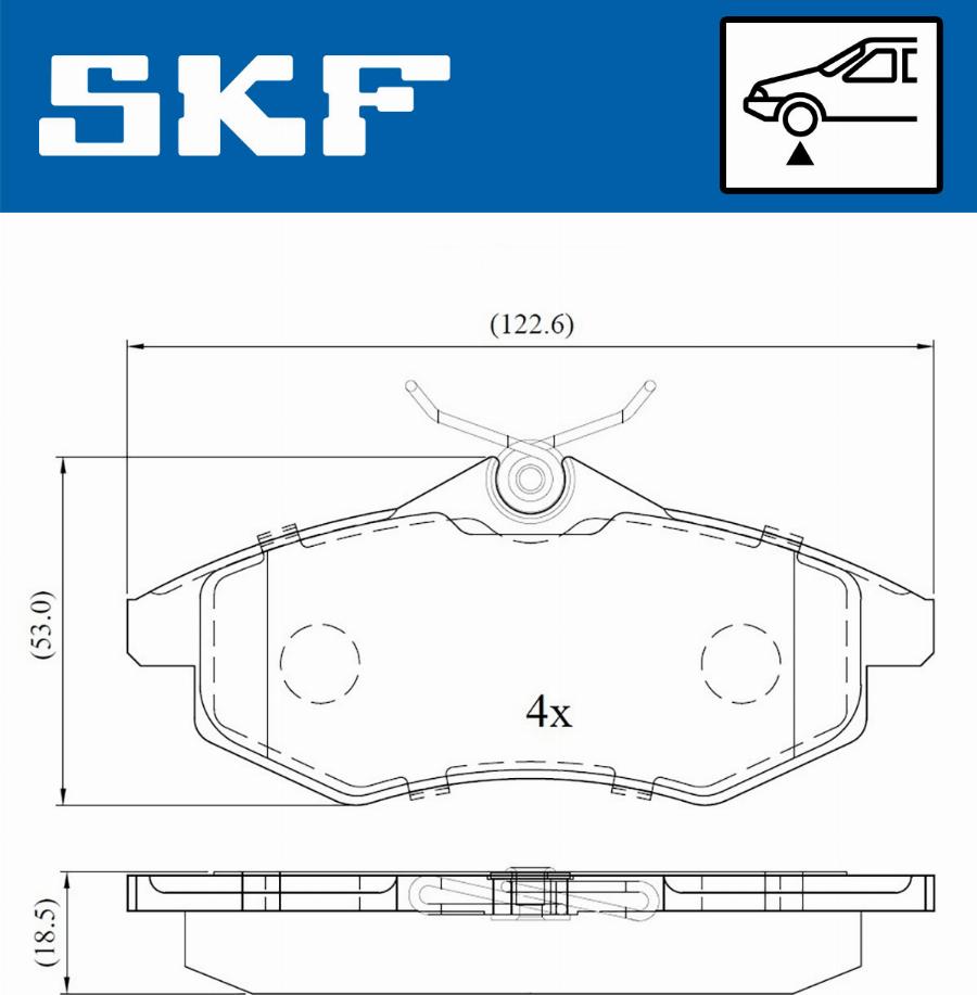 SKF VKBP 80041 - Kit pastiglie freno, Freno a disco www.autoricambit.com