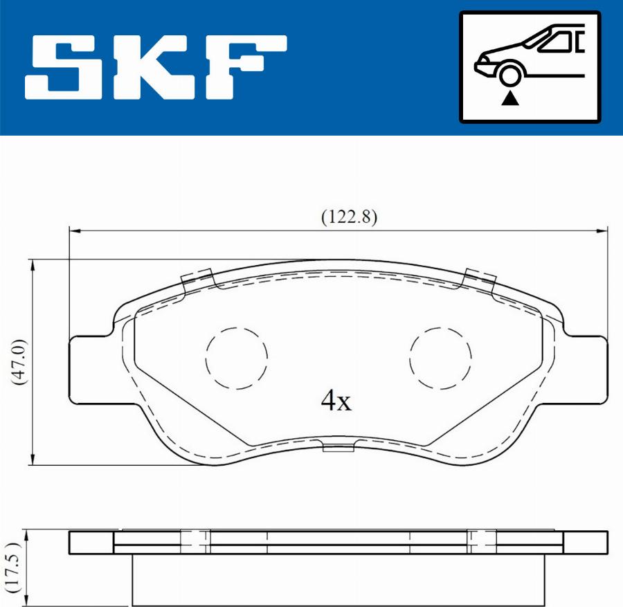 SKF VKBP 80037 - Kit pastiglie freno, Freno a disco www.autoricambit.com