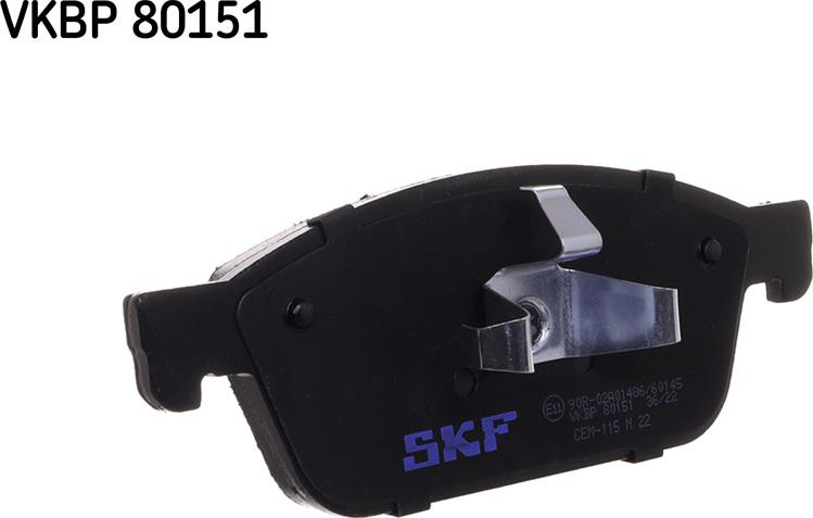 SKF VKBP 80151 - Kit pastiglie freno, Freno a disco www.autoricambit.com