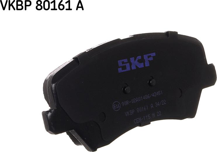 SKF VKBP 80161 A - Kit pastiglie freno, Freno a disco www.autoricambit.com