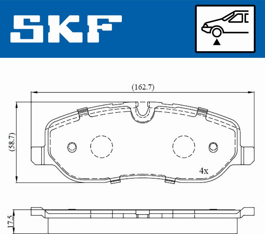 SKF VKBP 80306 - Kit pastiglie freno, Freno a disco www.autoricambit.com
