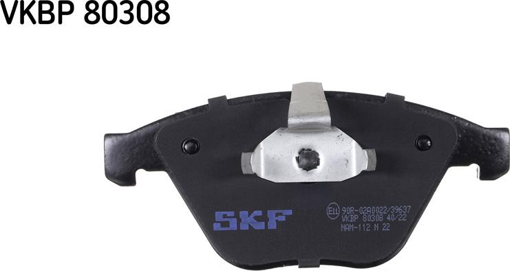 SKF VKBP 80308 - Kit pastiglie freno, Freno a disco www.autoricambit.com