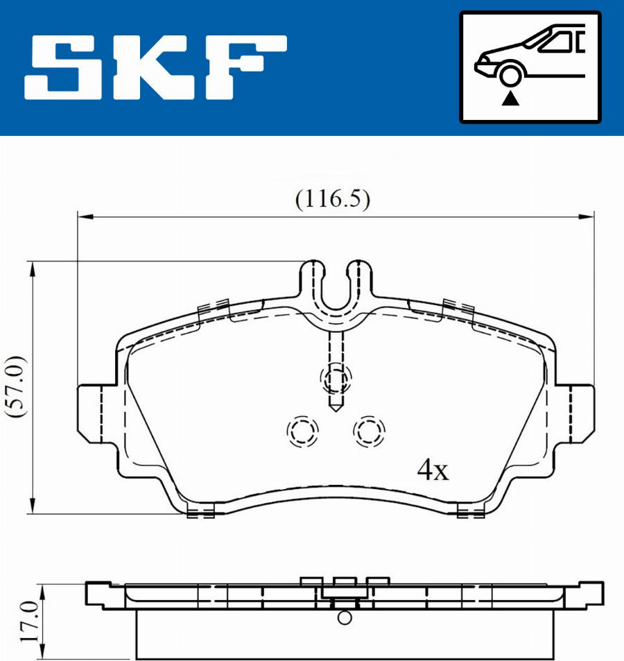 SKF VKBP 80220 - Kit pastiglie freno, Freno a disco www.autoricambit.com