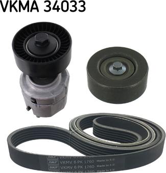SKF VKMA 34033 - Kit Cinghie Poly-V www.autoricambit.com