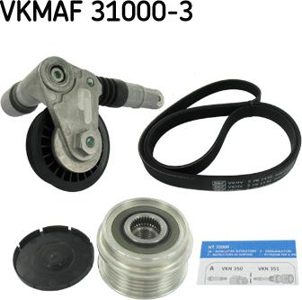 SKF VKMAF 31000-3 - Kit Cinghie Poly-V www.autoricambit.com