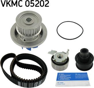 SKF VKMC 05202 - Pompa acqua + Kit cinghie dentate www.autoricambit.com