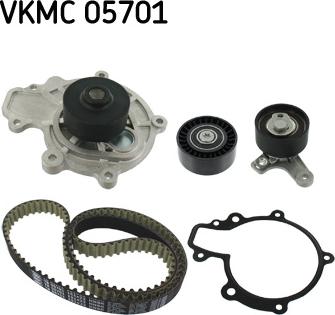 SKF VKMC 05701 - Pompa acqua + Kit cinghie dentate www.autoricambit.com