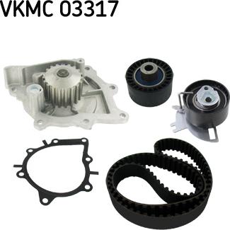 SKF VKMC 03317 - Pompa acqua + Kit cinghie dentate www.autoricambit.com