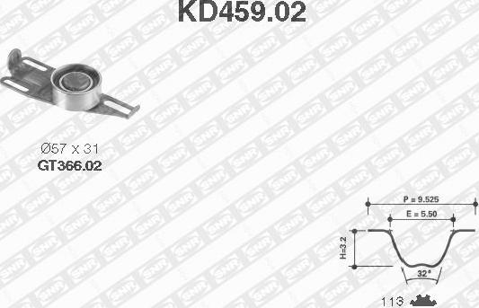 SNR KD459.02 - Kit cinghie dentate www.autoricambit.com