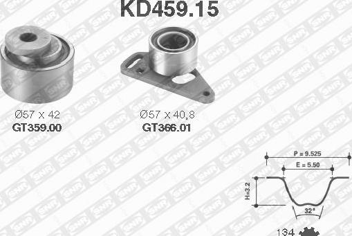 SNR KD459.15 - Kit cinghie dentate www.autoricambit.com