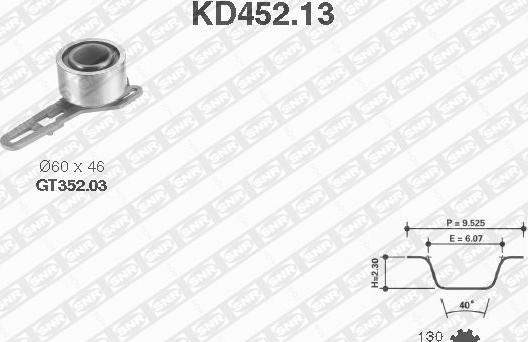 SNR KD452.13 - Kit cinghie dentate www.autoricambit.com