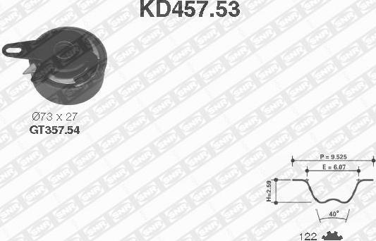 SNR KD457.53 - Kit cinghie dentate www.autoricambit.com
