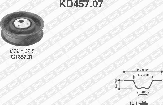 SNR KD457.07 - Kit cinghie dentate www.autoricambit.com
