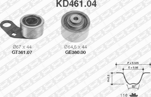 SNR KD461.04 - Kit cinghie dentate www.autoricambit.com