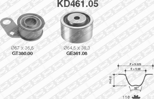 SNR KD461.05 - Kit cinghie dentate www.autoricambit.com