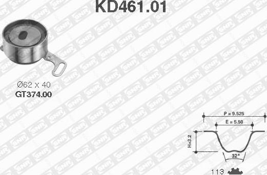 SNR KD461.01 - Kit cinghie dentate www.autoricambit.com