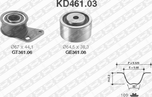 SNR KD461.03 - Kit cinghie dentate www.autoricambit.com