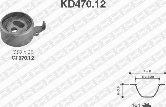 SNR KD470.12 - Kit cinghie dentate www.autoricambit.com