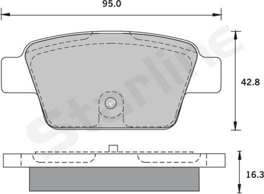 Starline BD S836P - Kit pastiglie freno, Freno a disco www.autoricambit.com