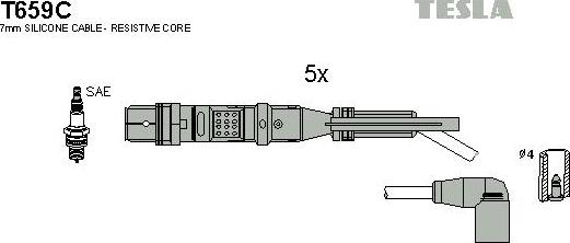 TESLA T659C - Kit cavi accensione www.autoricambit.com