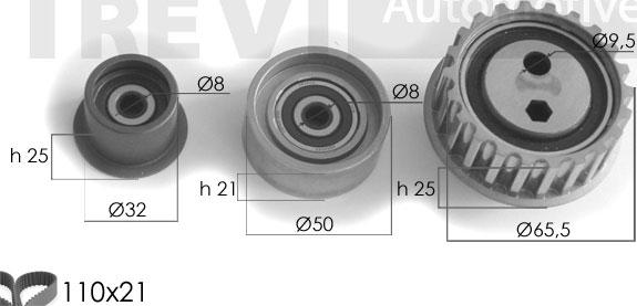Trevi Automotive KD1054 - Kit cinghie dentate www.autoricambit.com