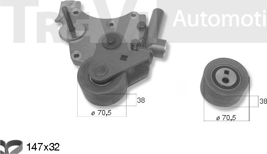 Trevi Automotive KD1192 - Kit cinghie dentate www.autoricambit.com