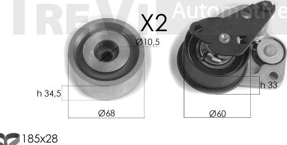 Trevi Automotive KD1332 - Kit cinghie dentate www.autoricambit.com