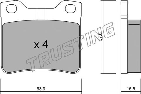 Trusting 199.1 - Kit pastiglie freno, Freno a disco www.autoricambit.com