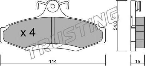 Trusting 378.0 - Kit pastiglie freno, Freno a disco www.autoricambit.com