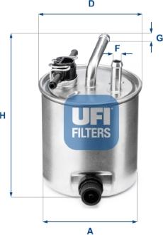 UFI 55.582.00 - Filtro carburante www.autoricambit.com