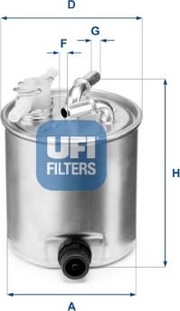 UFI 55.392.00 - Filtro carburante www.autoricambit.com