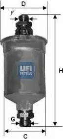 UFI 31.658.00 - Filtro carburante www.autoricambit.com