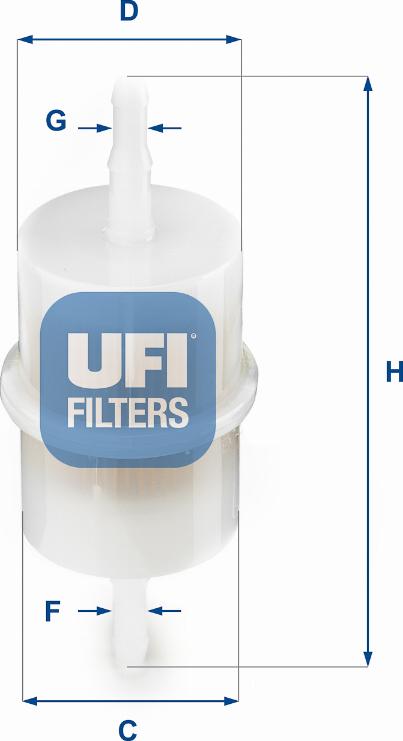 UFI 31.001.00 - Filtro carburante www.autoricambit.com