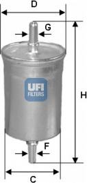 UFI 31.825.00 - Filtro carburante www.autoricambit.com