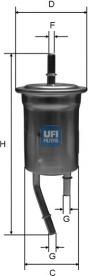 UFI 31.828.00 - Filtro carburante www.autoricambit.com