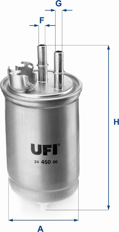 UFI 24.450.00 - Filtro carburante www.autoricambit.com
