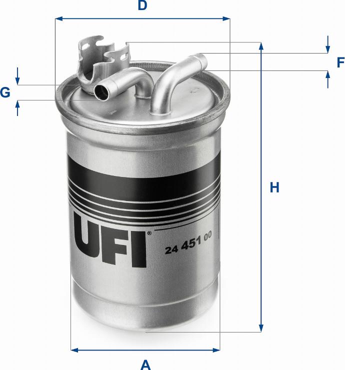 UFI 24.451.00 - Filtro carburante www.autoricambit.com