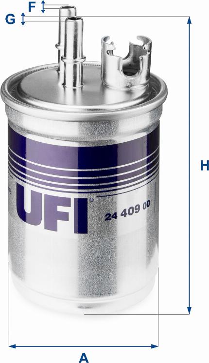 UFI 24.409.00 - Filtro carburante www.autoricambit.com
