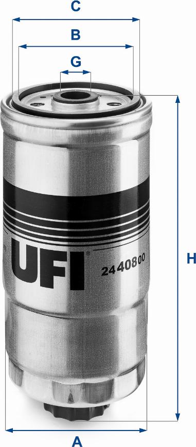 UFI 24.408.00 - Filtro carburante www.autoricambit.com