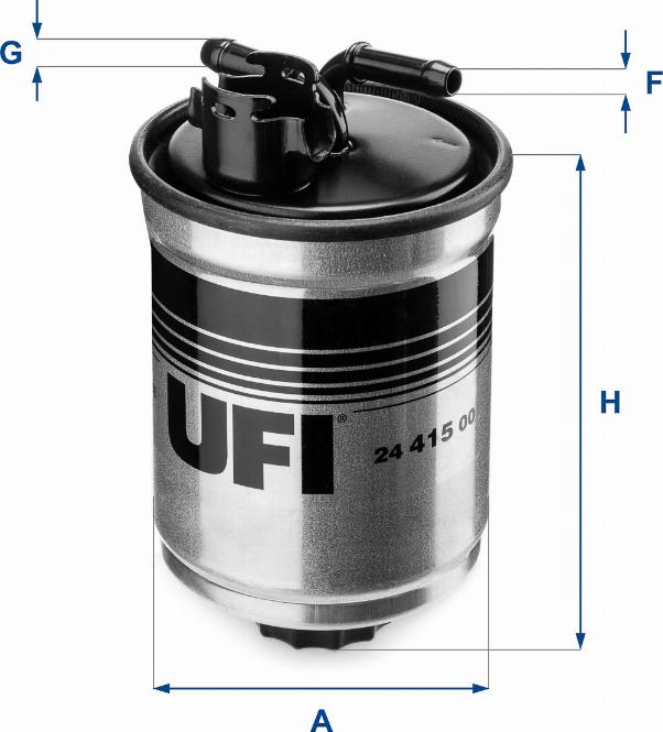 UFI 24.415.00 - Filtro carburante www.autoricambit.com