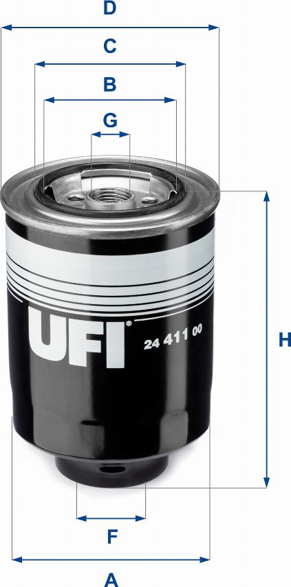 UFI 24.411.00 - Filtro carburante www.autoricambit.com