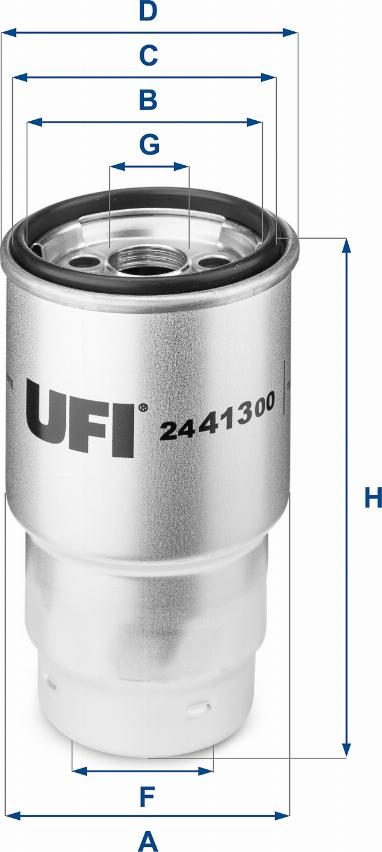 UFI 24.413.00 - Filtro carburante www.autoricambit.com