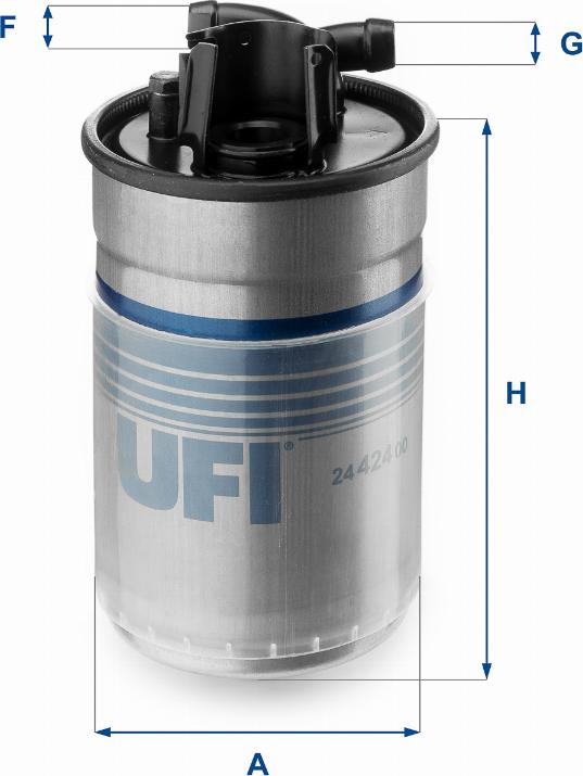 UFI 24.424.00 - Filtro carburante www.autoricambit.com